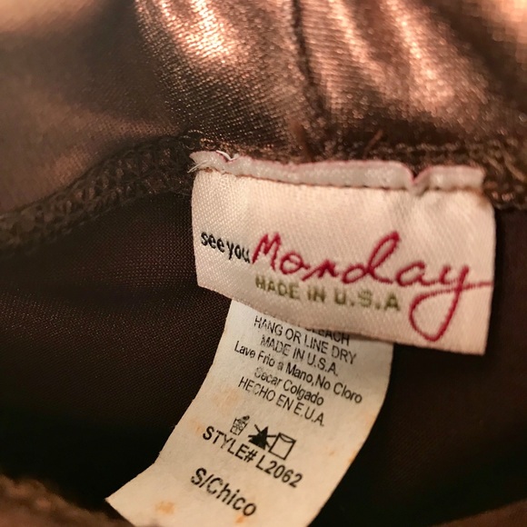 Metallic Copper Leggings - Picture 4 of 5